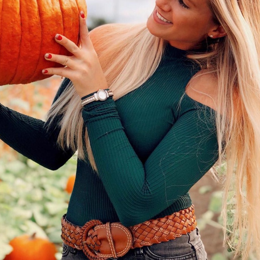 Free People Intimately Green Body-con Long-sleeve